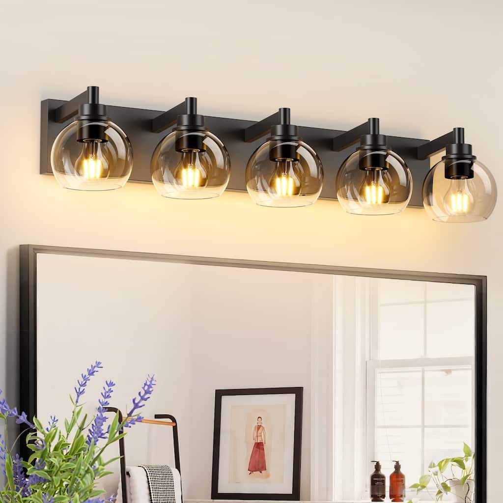 Industrial 5-Light Bathroom Vanity Light