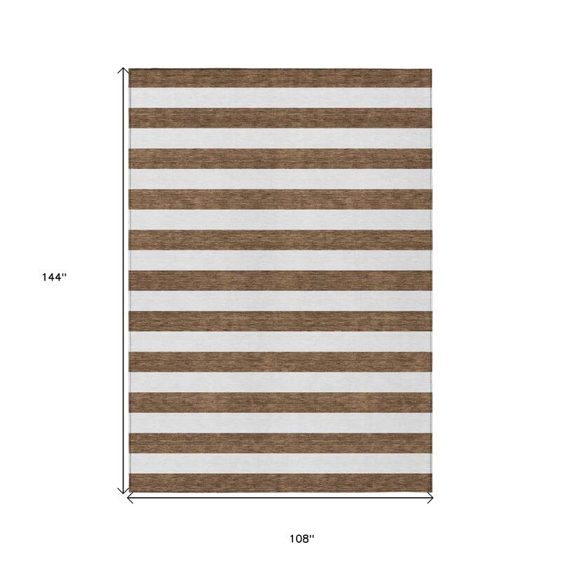 Almosi Stripe Weather Resistant Blended Style Outdoor Rug