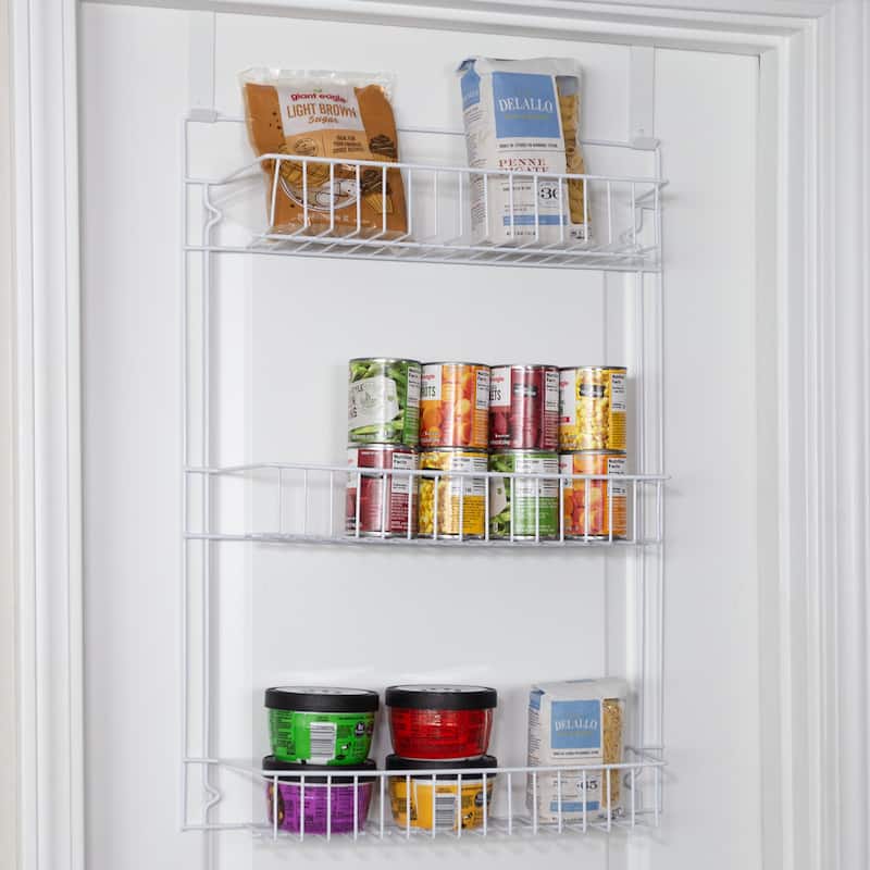 Over the Door Organizer - 6-Tier Adjustable Pantry Shelves and Rack for Kitchen Organization by Windsor Home (White)