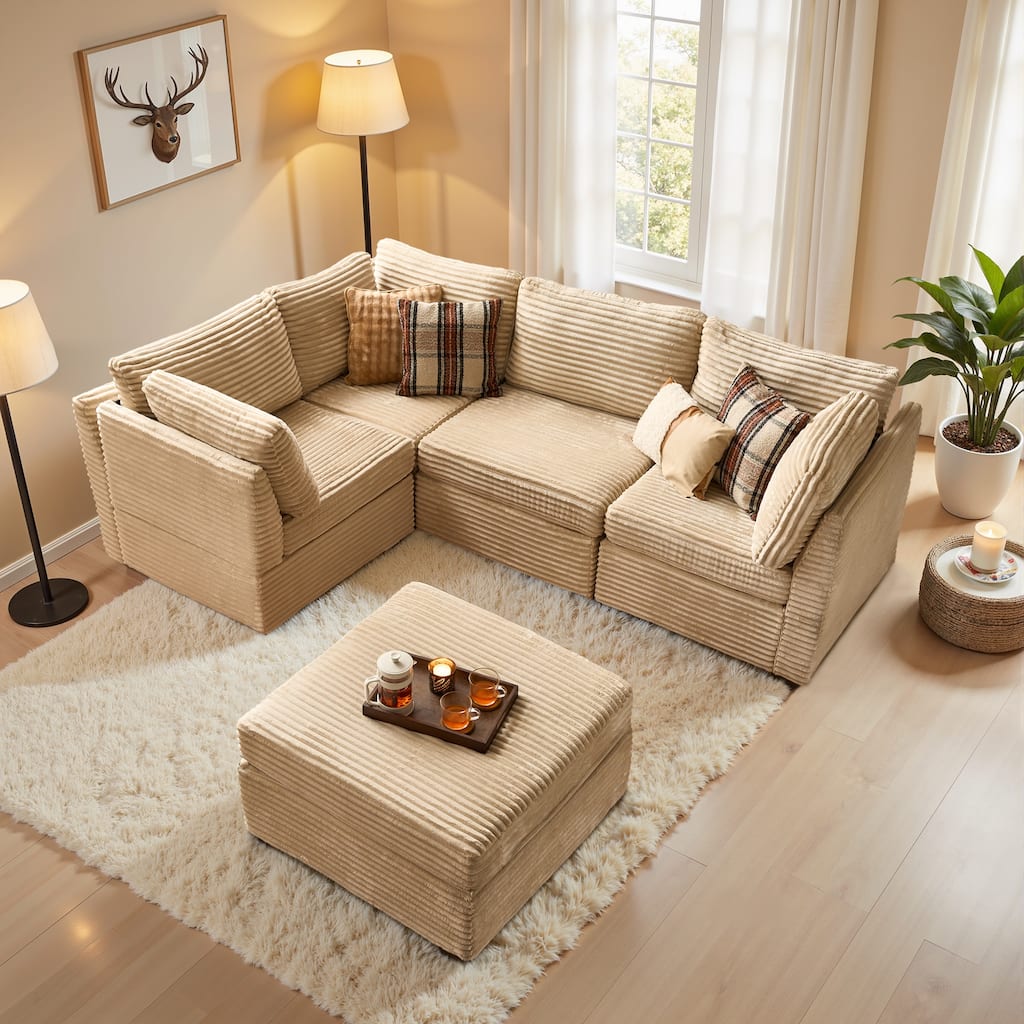 OVIOS Modular Cloud-Like Sofa (with Ottoman)