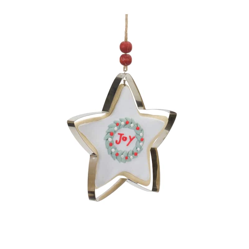 Tree and Star Cookie Cutter Christmas Ornaments - 6.5" - 12ct