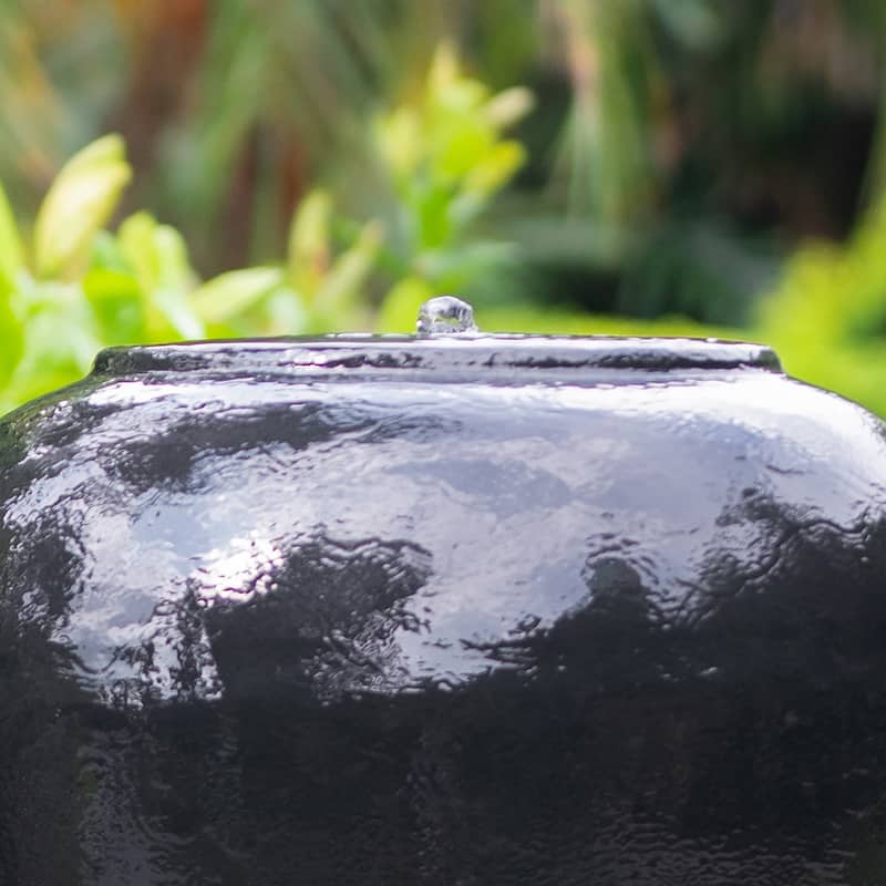19.5x19.5x32.5" Heavy Outdoor Cement Fountain,Cute Unique Urn Design Water feature