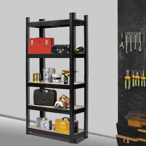 5-tier Metal Shelving Unit Adjustable Garage Storage Utility Rack