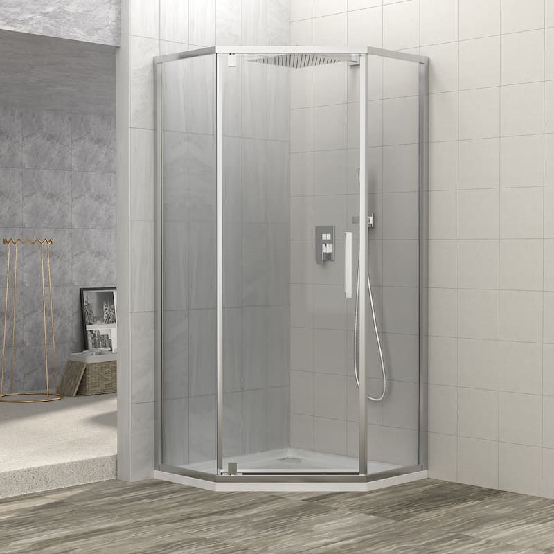 Shower Door 34-1/8" x 72" Semi-Frameless