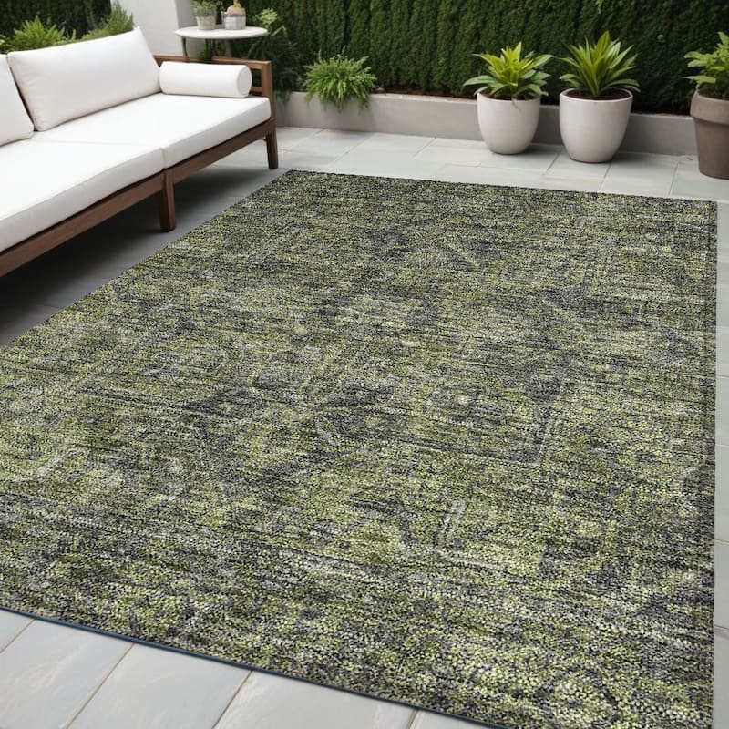 Mava Oriental Weather Resistant Timeless Grace Outdoor Rug - 5' X 8' - Multi