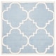 preview thumbnail 99 of 112, SAFAVIEH Handmade Chatham Vicie Modern Wool Rug 4' Square - Blue/Ivory - Square