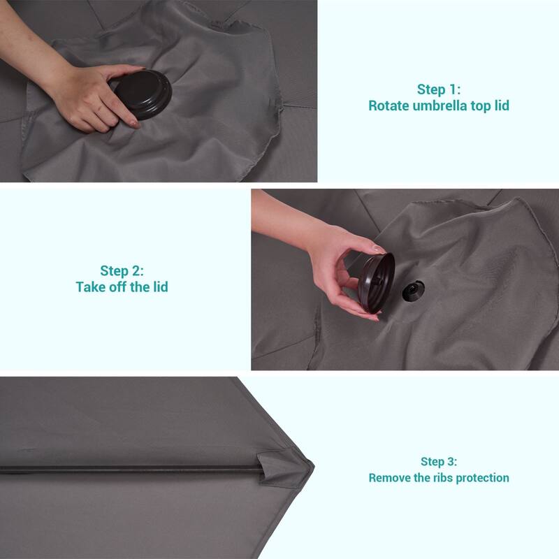 Bonosuki 7.5-foot Waterproof Sunshade Canopy Patio Umbrella