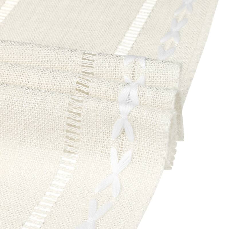 1 Pack Rustic Table Runner, Farmhouse Table Runners with Tassels, Rustic Table Runner - Beige - 13x63 Inch