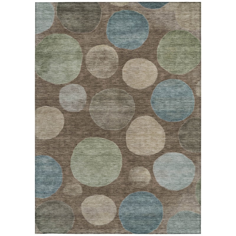 HomeRoots Geometric Transitional Rectangle Outdoor Rug
