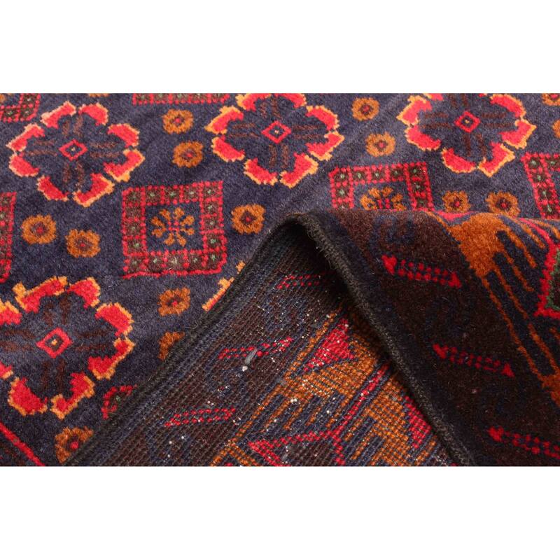 ECARPETGALLERY Hand-knotted Teimani Dark Navy Wool Rug - 4'1 x 6'11