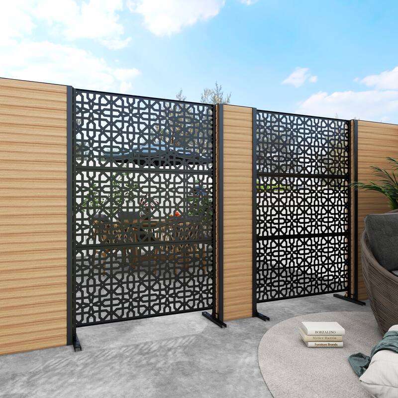 2Set Patio Outdoor Privacy Metal Screens and Panels