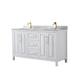 Option White / White Carrara Marble Top / Brushed Gold