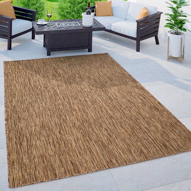 Variegated Waterproof Outdoor Rug for Patio - 3'11" x 5'3" - Brown-beige