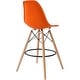 preview thumbnail 53 of 57, Counter Stool With Back Plastic Molded Wooden Eiffel Base For Kitchen Island Hotel Work High Chair