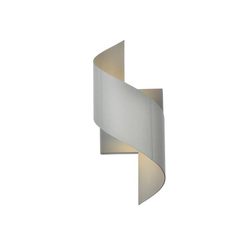 Modern Integrated LED Wall Sconce - Silver