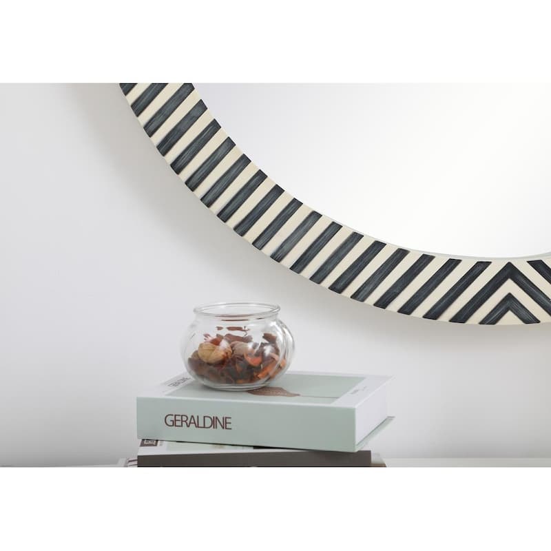 Carson Carrington Labben Round Chevron Mirror