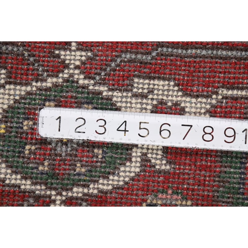 Light Blue Geometric Heriz Serapi Indian Area Rug Handmade Wool Carpet - 7'11"x 10'5"
