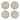 Avanti Bows & Trees Set of 4 Round Placemats - 13x19