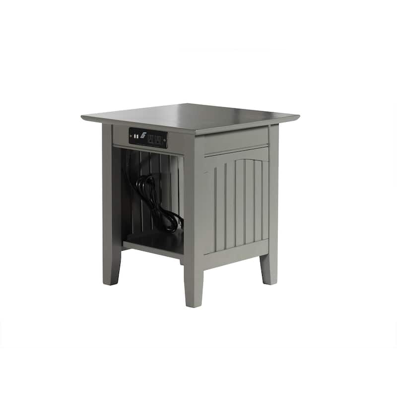 AFI Nantucket End Table Set of 2 with Built-in Charger