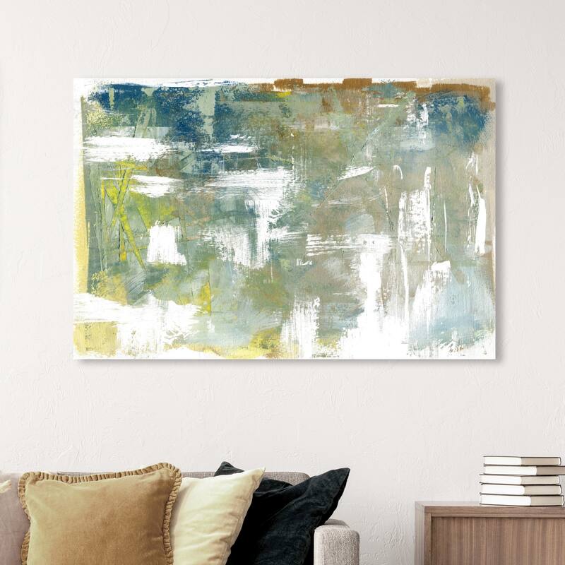 Wynwood Studio Canvas Abstract Adagio Spring Green and Modern & Contemporary Wall Art Canvas Print - 36 x 54