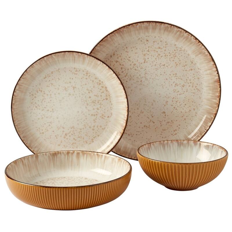 Tabletops Gallery Jura 16PC Dinnerware - Yellow