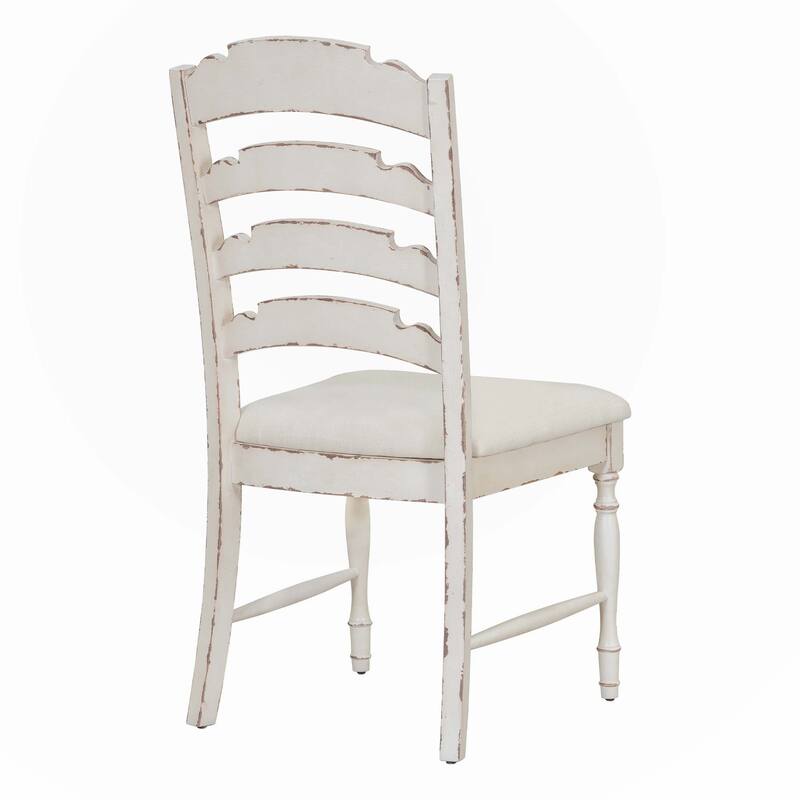 4-Piece Upholstered Dining Chairs Serrated Backs