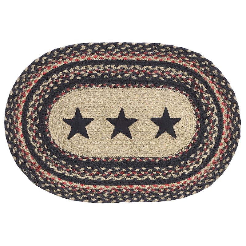Colonial Star Jute Oval Placemat 12x18