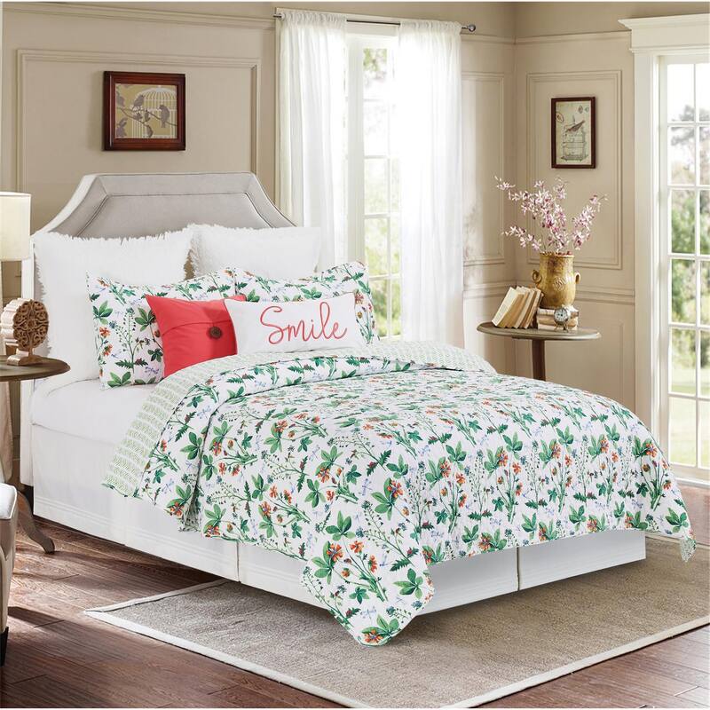 Clover Bug 3-Piece Cotton Quilt Set