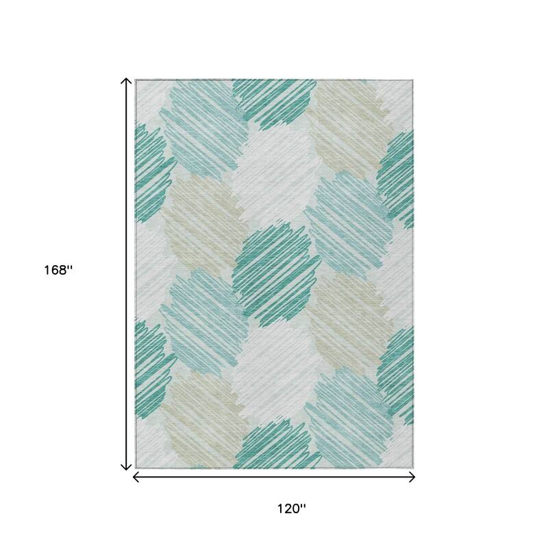 HomeRoots Geometric Transitional Rectangle Outdoor Rug