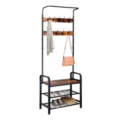 Daily Boutik Industrial Vintage Shoe Bench Clothes Hanger Racks - 28.35 ...