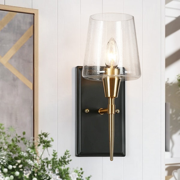 Modern Black Gold 1 Light Wall Sconce Traditional Dimmable Bathroom Vanity Light On Sale Bed Bath Beyond 35928732