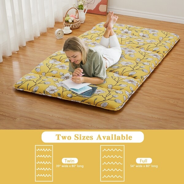 Japanese Style Futon Floor Mattress for Home Camping - Bed Bath