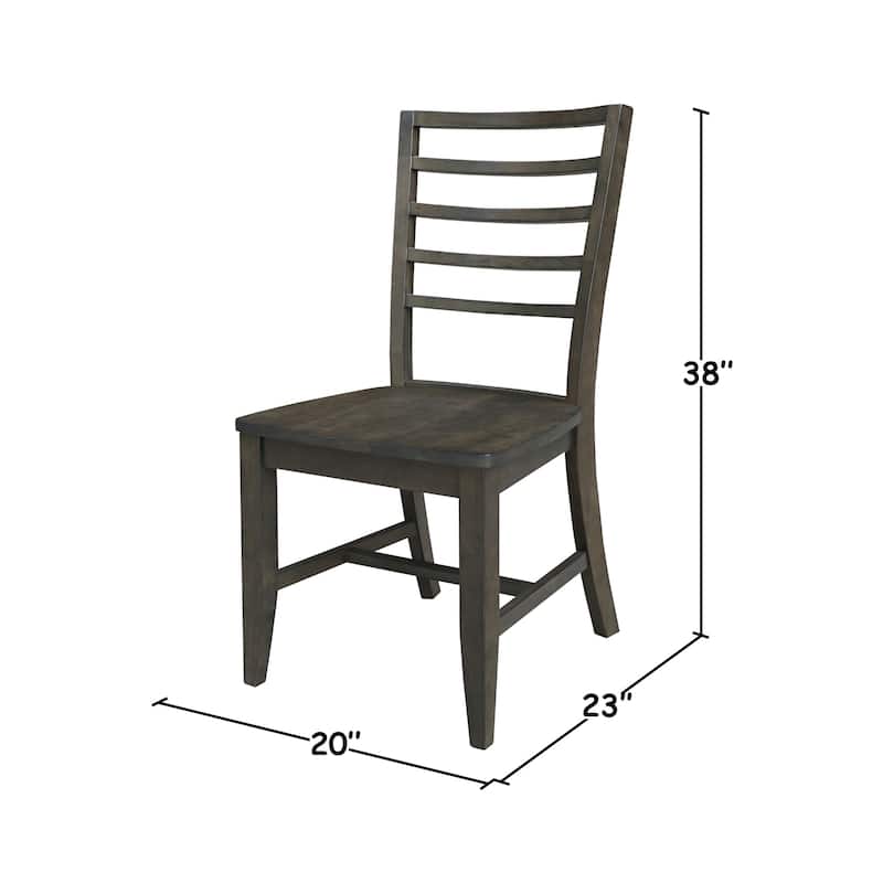 Soma Solid Wood Ladderback Chairs Set of 2