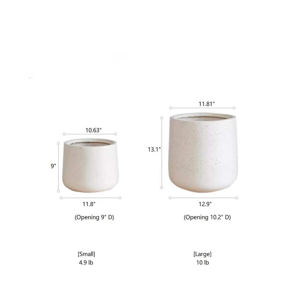 RusticReach Modern White Planter Round