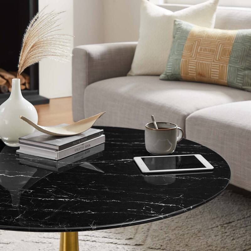 Lippa Round Artificial Marble Coffee Table