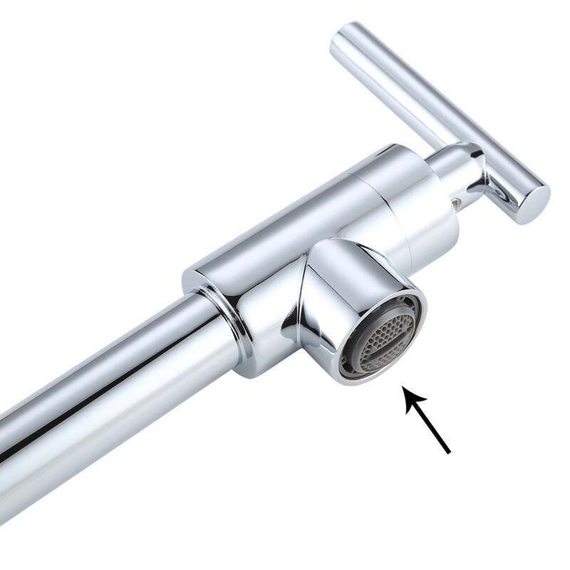 WOWOW Wall Mounted Pot Filler Faucet with Hot Cold Water Control