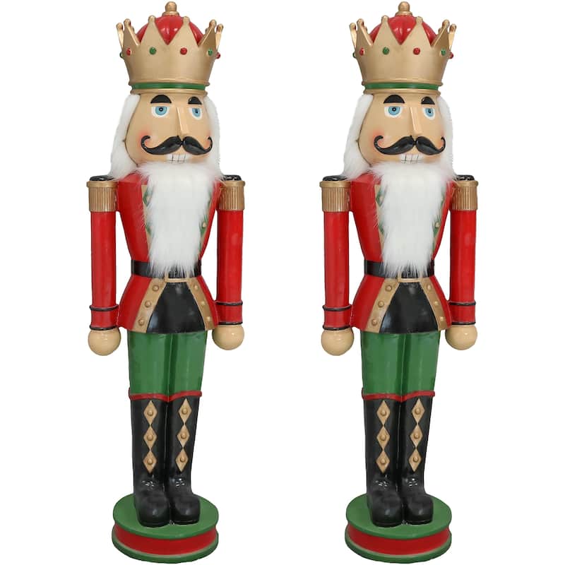 Matthias the Nutcracker Prince - 37-Inch Christmas Decor - Set of 2