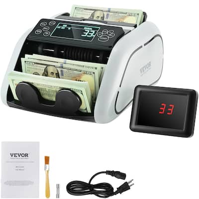 VEVOR Money Counter Machine, Bill Counter with UV, MG, IR and DD Counterfeit Detection