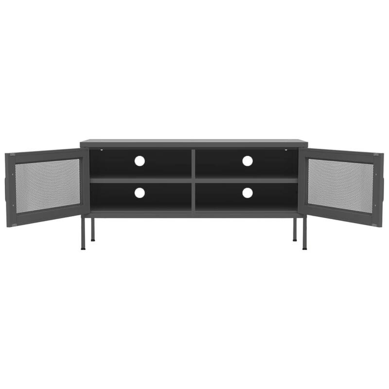 vidaXL TV Stand TV Unit Sideboard Home TV Console Media Unit Cupboard Steel - 41.3" x 13.8" x 19.7"
