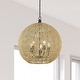 preview thumbnail 5 of 9, Golden Lighting Florence 5-light Pendant in Matte Black