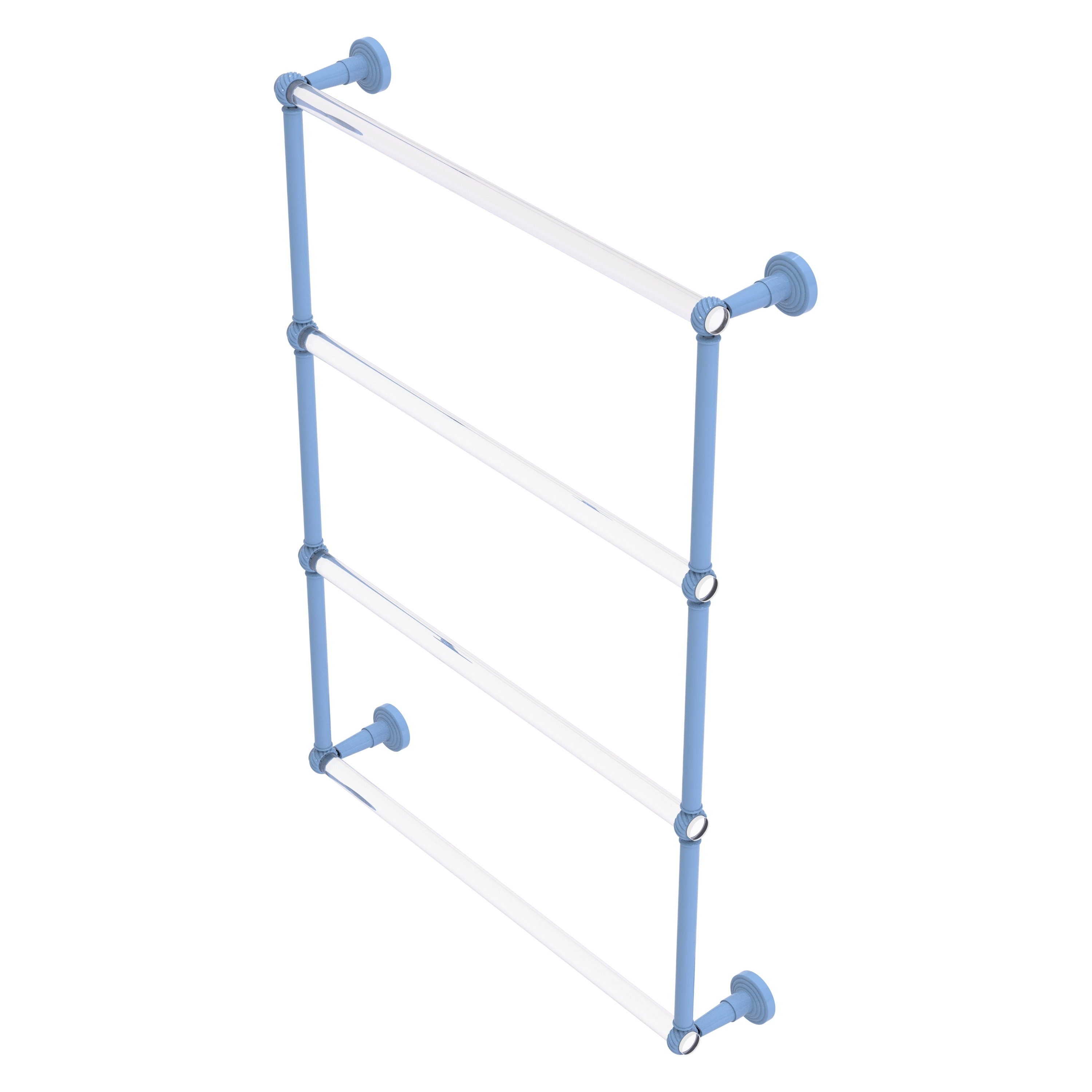 Allied Brass Pacific Beach Collection 4 Tier 24 Inch Ladder Towel Bar with Twisted Accents