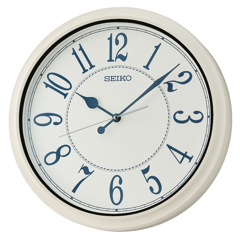 Cottage Splash Resist Indoor/Outdoor Wall Clock, White - White