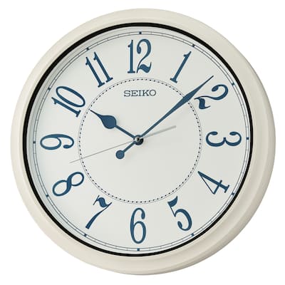 Cottage Splash Resist Indoor/Outdoor Wall Clock, White - N/A
