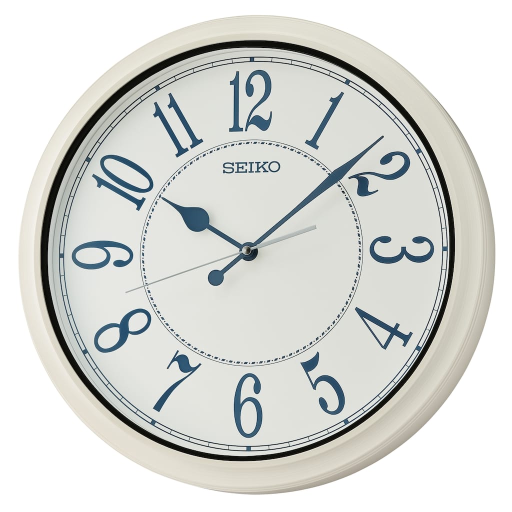 Cottage Splash Resist Indoor/Outdoor Wall Clock, White - N/A