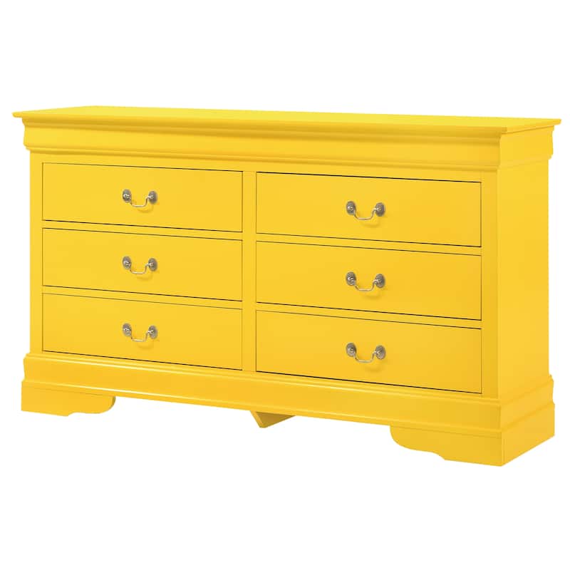 Louis Phillipe 6-drawer Bedroom Dresser