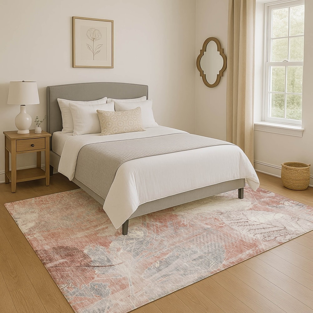 Premium Washable Super Soft Floral Imprints Mayfield Rug