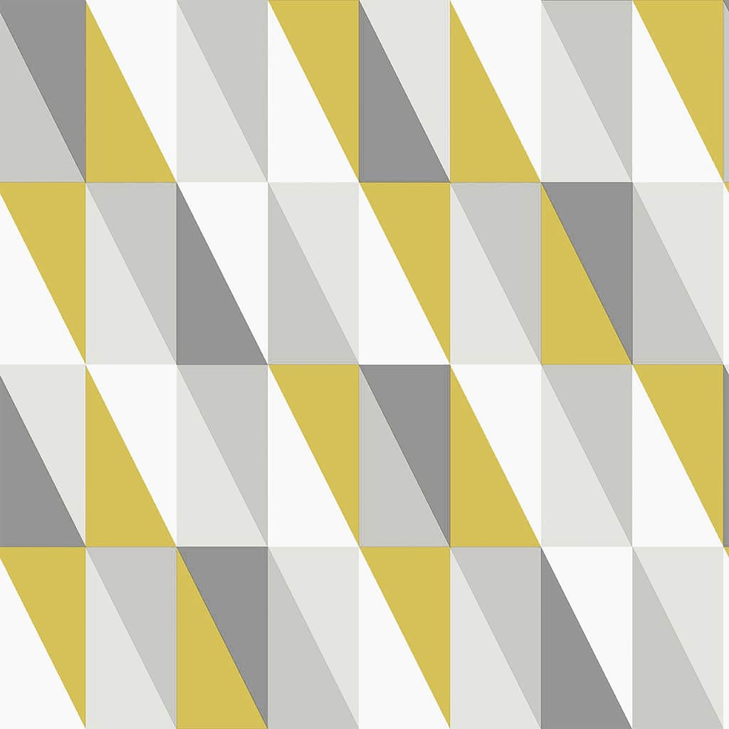 Chesapeake Inez Mustard Geometric Wallpaper - 20.9 x 396 x 0.025