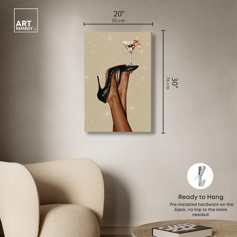 Martini on Display Canvas by Art Remedy, Gallery Wrapped