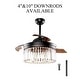 preview thumbnail 6 of 9, 42" Modern Retractable 3-Blade Crystal LED Ceiling Fan with Remote