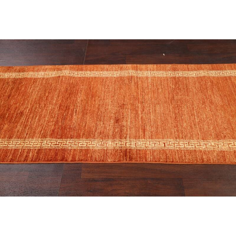 Gabbeh Kashkoli Hallway Runner Rug Hand-knotted Oriental Wool Carpet - 2'8" x 9'10"